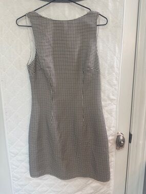 Sleeveless Mini Dress in Black and White Gingham
